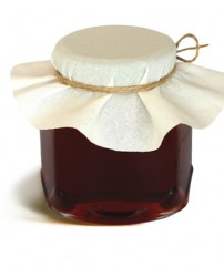 Цветочный мед 500 г в стекле с тканью и биркой (Фото 3)
