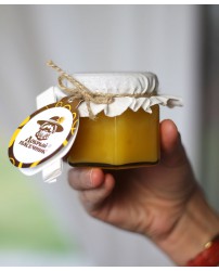 Цветочный мед 100 г в стекле с тканью и биркой (Фото 1)