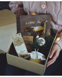 Подарочный набор - коробка крафтовая "Праздник внутри" С Новым годом! (Фото 1)