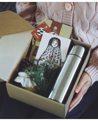 Подарочный набор  коробка крафтовая "Зима в варежках" (Фото 1)
