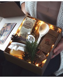Подарочный набор коробка крафтовая "С Новым годом!" (Фото 1)